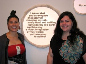 Artist Amy Malbeuf and AGA curator Kristy Trinier