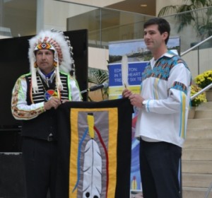 Edmonton mayor Don Iveson and Alexis First Nation Chief Tony Alexis 