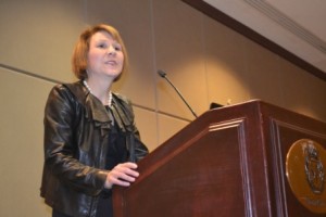 Dr. Cindy Blackstock stressed the fact that on-reserve child welfare funding is woefully inadequate.  Article and photo by Brandi Morin 