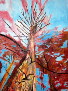 Trees by Kerrt Rudko was on exhibit at the Art in the Heart  display held earlier this month at Edmonton City Hall   Article and photos by John Copley 