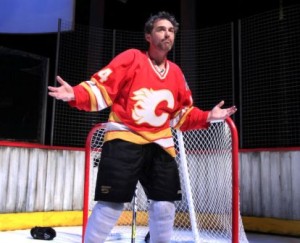 Shaun Smyth, from a scene of Playing with Fire, the Theo Fleury Story, set to open at the the Citadel Theatre in Edmonton on January 28.   Photo from PostMedia files 