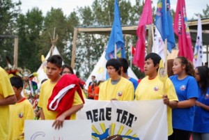 Opening ceremony at the 2013 Alberta Indigenous Games; Photo Supplied