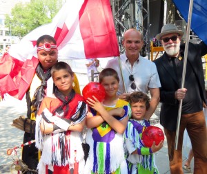  City Councillor Scott McKeen introduces dancers from Branford, Manitoba to NAD at Churchill Square 