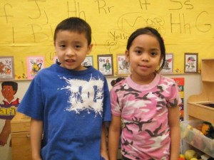 Kindergarten students at St. Theresa School are demonstrating what can happen when there is a division-wide Literacy focus. Juliana Anguilar and Elias Auger are both reading at a PM Benchmarks level of 8, which is mid-grade 1 instructional level. St. Theresa School Literacy Lead Peggy Wheeler says this is rarely seen in kindergarten but it is becoming more common.