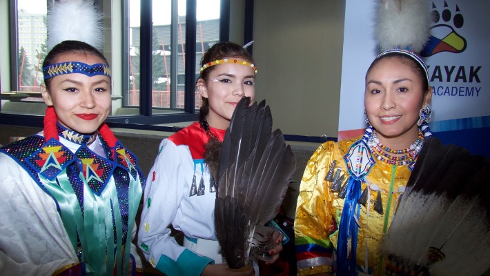 The Eastglen Dancers performed at the recent Amiskwaciy Academy spring feast. Article and photos by John Copley