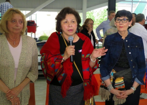 Elder Betty Letendre with Cindy Olsen (l) and ECSB Superintendent Joan Carr.