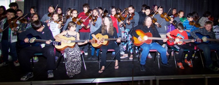 The Prince Charles Fiddlers performed during the Amiskwaciy Academy 2016 Spring Feast.