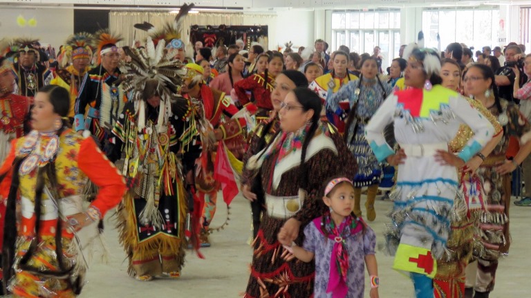 Women dancers play an integral role during pow wow celebrations.