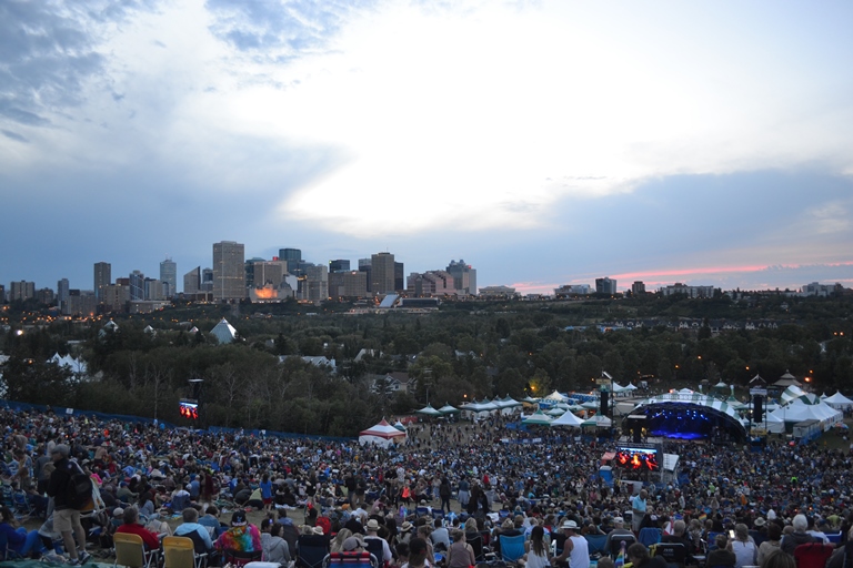 View from the top of Ghallagher Hill during Folk Fest. Photo by ANNews