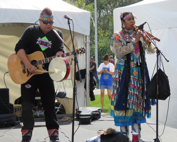 The award winning duo "Young Medicine" performed to an appreciative crowd during Heritage Festival in Edmonton. 