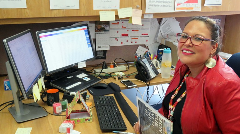 Ruby Littlechild, Manager of the Alberta Aboriginal Construction Career Centre at NorQuest College in Edmonton. 