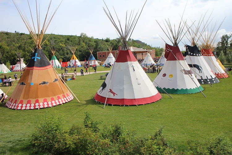 The new Indian Village at the 2016 Calgary Stampede. Photo by Terry Lusty