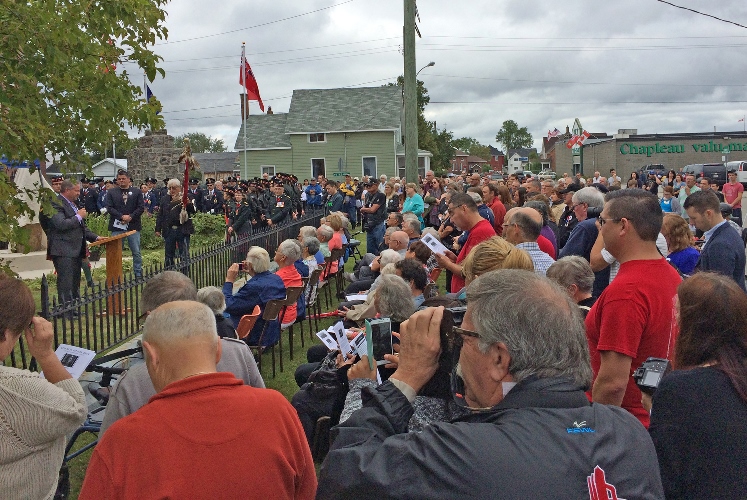 Chapleau honours one of its own at September 17th commemoration.