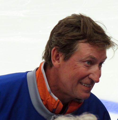 Oiler great Wayne Gretzky was on hand for the celebration