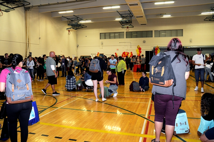 Indigenous students are welcomed at University of Alberta TAWOW event. 