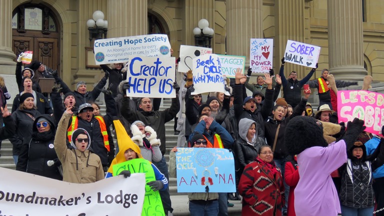 Sober Walk participants brought a message that abstinence enhances pride and brings happiness to individuals, families and communities. 