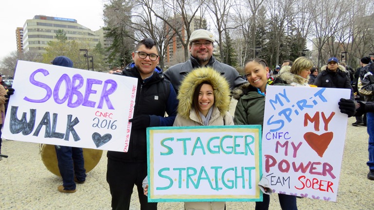 Canadian Native Friendship Centre Edmonton Executive Director Ron Walker participated in the Poundmaker's-led Sober Walk last month. 