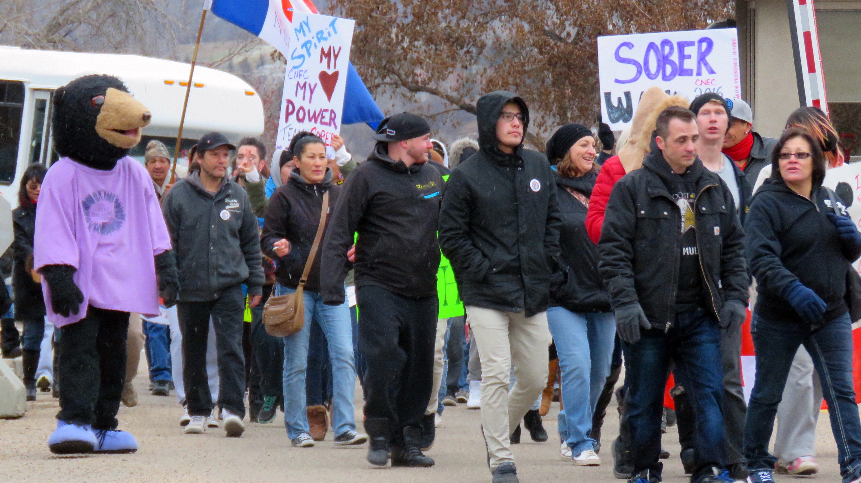 The cool November weather didn't stop the walkers from marching from Canada Place to the Alberta Legislature in Edmonton last month to celebrate National Addictions Awareness Week. 