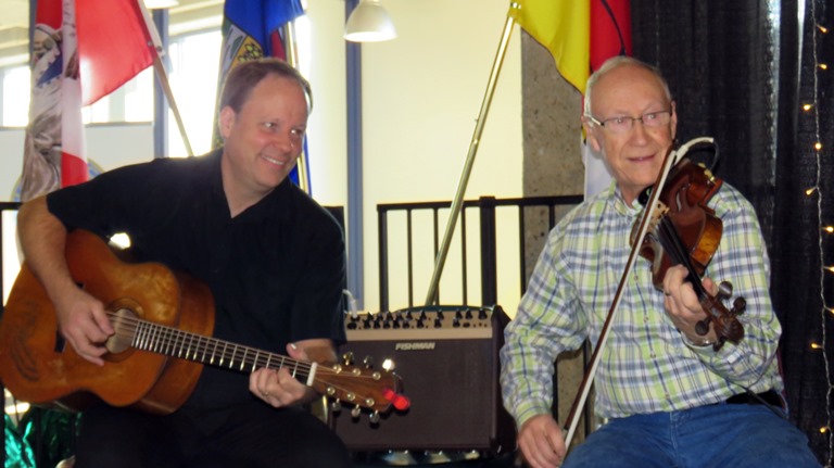 Well known entertainers Alfie Myers and his son Byron performed. 